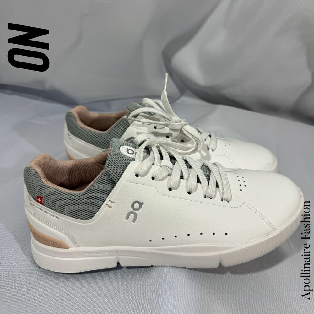 ON RUNNING THE RODGER ADVANTAGE TENNIS SHOE IN WHITE ROSE SIZE 10 NWT